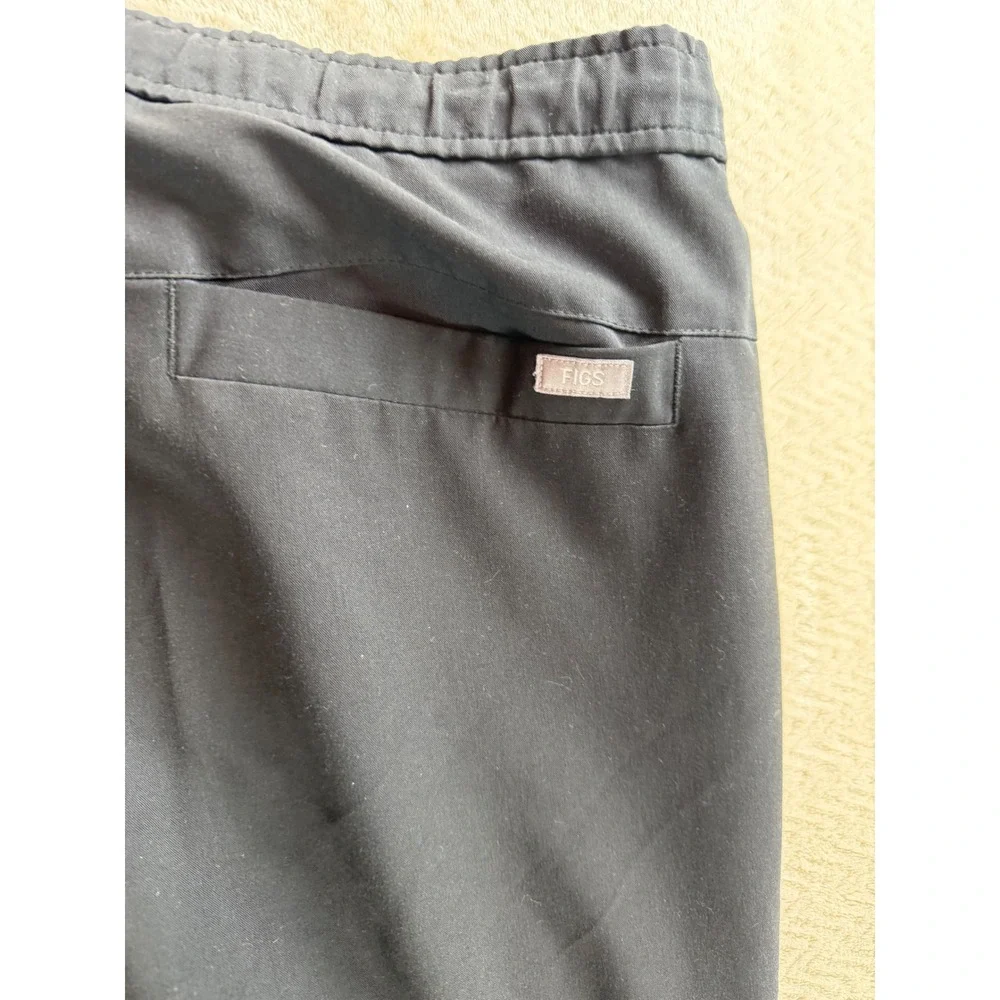FIGS Zamora Jogger Scrub Pants Mens Large Black Technical Collection Drawstring